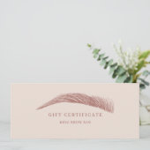 Minimal Eyebrow Logo Gift Certificate (Staand voorkant)