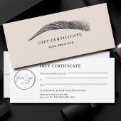 Minimal Eyebrow Logo Gift Certificate