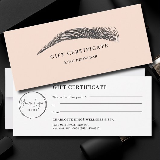 Minimal Eyebrow Logo Gift Certificate
