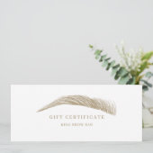 Minimal Eyebrow Logo Gift Certificate (Staand voorkant)