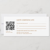 Minimal Eyebrow Salon QR Code Gift Certificate (Achterkant)