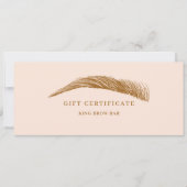 Minimal Eyebrow Salon QR Code Gift Certificate (Voorkant)