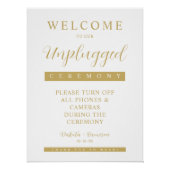 Minimal Fake Golden Effect Simple Unplugged Script Perfect Poster (Voorkant)