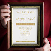 Minimal Fake Golden Effect Simple Unplugged Script Perfect Poster