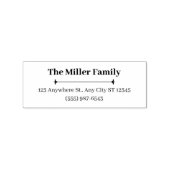 Minimal Family Custom Address Stamp Rubberstempel (Gestempeld)