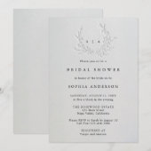 Minimal Faux Blind Deboss Cotton Bridal Shower Kaart (Voorkant / Achterkant)