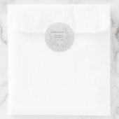 Minimal Faux Blind Deboss Cotton Bridal Shower  Ronde Sticker (Tas)