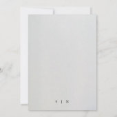 Minimal Faux Blind Deboss Cotton Rehearsal Dinner Kaart (Achterkant)