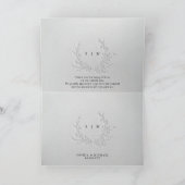 Minimal Faux Blind Deboss Cotton Wedding Folded  Bedankkaart (Binnen)