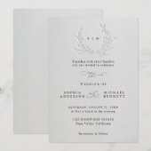 Minimal Faux Blind Deboss Cotton Wedding Kaart (Voorkant / Achterkant)