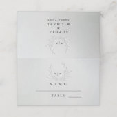 Minimal Faux Blind Deboss Cotton Wedding Place  Plaatskaartje (Buitenkant ongevouwen)