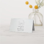 Minimal Faux Blind Deboss Cotton Wedding Place  Plaatskaartje (Achterkant)