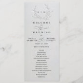 Minimal Faux Blind Deboss Cotton Wedding Program Programmakaart (Voorkant)