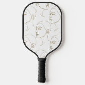 Minimal Female Face Line Pattern (1) Pickleball Paddle (Achterkant)