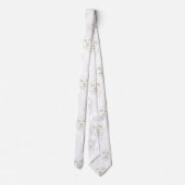 Minimal Female Face Line Pattern (2) Stropdas (Achterkant)