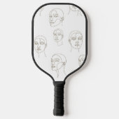 Minimal Female Face Line Pattern (3) Pickleball Paddle (Achterkant)