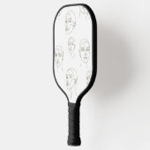 Minimal Female Face Line Pattern (3) Pickleball Paddle (Links)