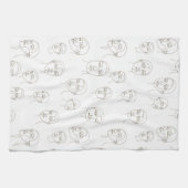 Minimal Female Face Line Pattern (3) Theedoek (Horizontaal)