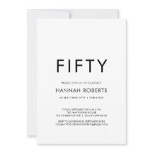 Minimal Fifty and Fabulous 50th Birthday Party