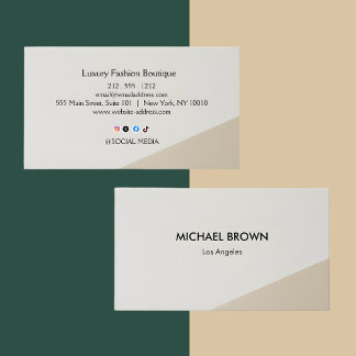 Minimal Fine Clothing Boutique Business Card  Visitekaartje