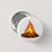 Minimal Fire Illustration  Ronde Button 3,2 Cm (Voorkant /achterkant)