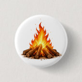 Minimal Fire Illustration Ronde Button 3,2 Cm (Voorkant)