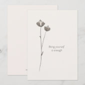 Minimal Flax Card -Being yourself is enough Kaart (Voorkant / Achterkant)