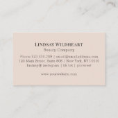 Minimal Floral Beige Botanical Beauty Visitekaartje (Achterkant)