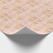 Minimal Floral Doodle Pattern –Pastel Pink pattern Cadeaupapier (Hoek)