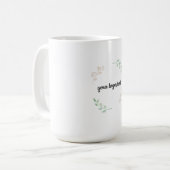 Minimal Floral Frame- Elegant Botanical Cup Design Koffiemok (Voorkant links)