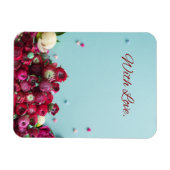 Minimal Floral Greeting Card – With Love Botanical Magneet (Horizontaal)