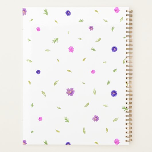Minimal Floral Planner – Aangepast kerstcadeau (Achterkant)