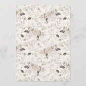 Minimal Floral Wedding Menu with Botanical Back Kaart (Achterkant)