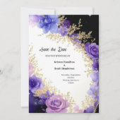 Minimal Floral Wedding Save the Date Kaart (Voorkant)