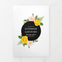 Minimal Floral Wreath Beauty Salon Business Suite