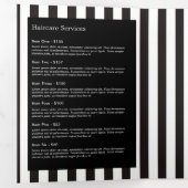 Minimal Floral Wreath Beauty Salon Business Suite Drieluik Kaart (Binnenzijde eerst)