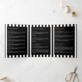 Minimal Floral Wreath Beauty Salon Business Suite Drieluik Kaart (Binnen)