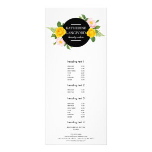 Minimal Floral Wreath Beauty Salon Light Ash Reclamekaart