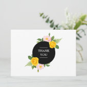 Minimal Floral Wreath Schoonheidssalon Wit Bedankkaart (Staand voorkant)