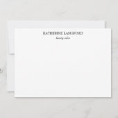 Minimal Floral Wreath Schoonheidssalon Wit Bedankkaart (Achterkant)