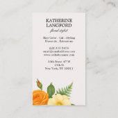 Minimal Floral Wreath Schoonheidssalon Zwart Visitekaartje (Achterkant)