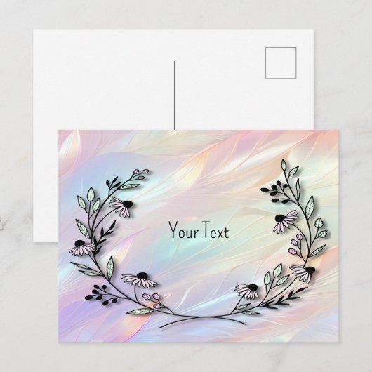 Minimal Flower Briefkaart (Voorkant / Achterkant)