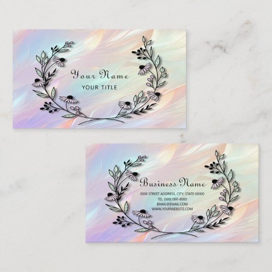 Minimal Flower Visitekaartje (Voorkant / Achterkant)