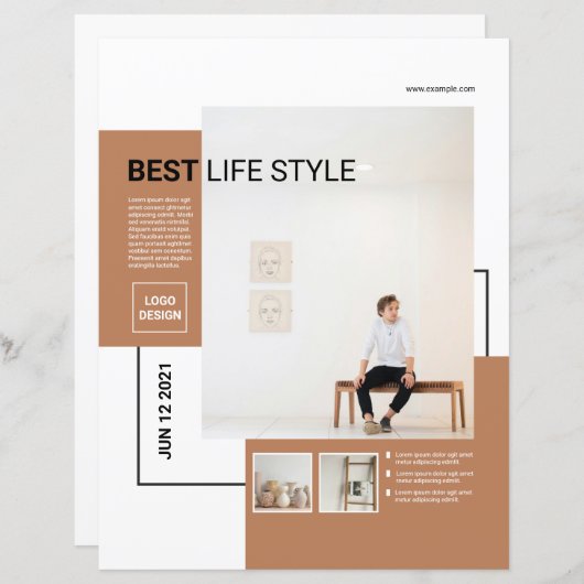 Minimal Flyer Template | Clean & Modern (Voorkant / Achterkant)