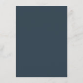 Minimal Foliage Lijst Navy Blue bruiloft receptie Menu (Achterkant)