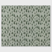 Minimal Forest Pattern Wrapping Paper Cadeaupapier (Vlak)