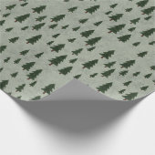 Minimal Forest Pattern Wrapping Paper Cadeaupapier (Hoek)