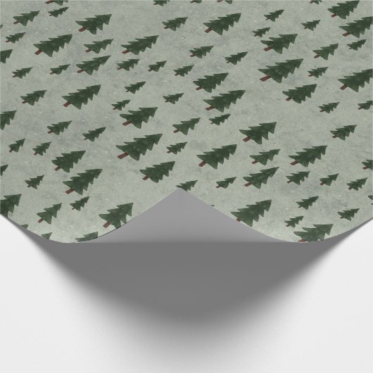 Minimal Forest Pattern Wrapping Paper Cadeaupapier (Hoek)