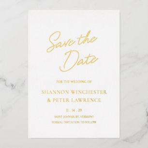 Minimal Formal Elegant Wedding Save the Date Kaart