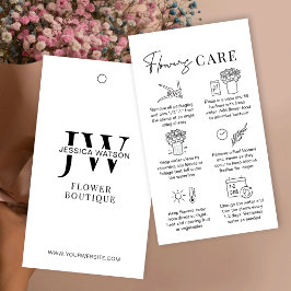 Minimal Fresh Flowers Care Guide Bloemist Hang Lab Visitekaartje